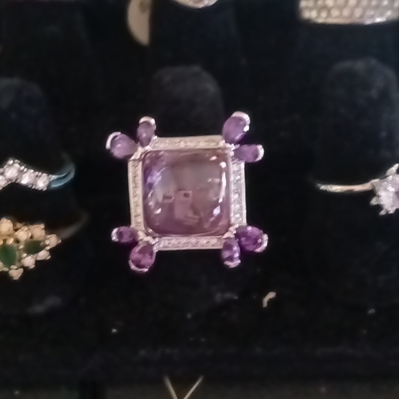 Camille Lucie Jewelry - Camille Lucie ring  with amethyst rinestone size 8 3/4 to a 9